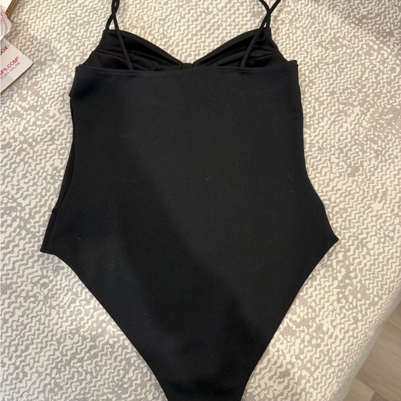 Topshop Black Bodysuit with mesh sides - Picture 2 of 2
